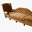 Sofa z ušáků vyrobené na přání zákazníka. 